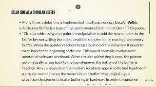 BEAP -  05  Basic Delay Effect - 05 Circular Buffer