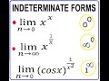 Indeterminate Forms: 0^0, inf^0 and 1^inf