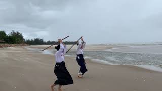 Aikido Jo Kata 31 - Kansha Dojo - Khanh \u0026 Thao