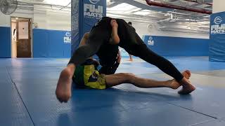 Bjj Drills escaping half guard with shoulder crunch sumi gaeshi sweep by Chris Reymann