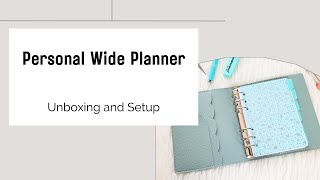 Personal Wide Ring Planner Unboxing and Setup #personalwiderings