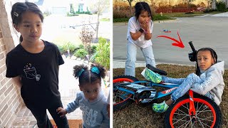 Girls BULLY Boy For Riding His New BIKE With Training Wheels, They Learn A Positive Lesson