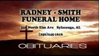 Obituaries for Sept. 23rd brought to you by Radney Smith Funeral Home...
