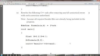 Syntax Error Problems || CBSE Class 12 Computer Science