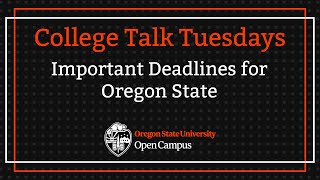 CTT 12 - OSU Deadlines