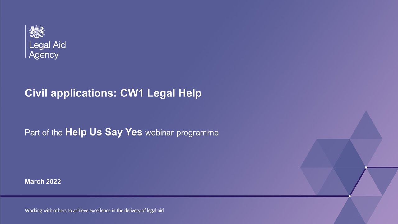 Civil Applications Cw1 Legal Help Form Youtube