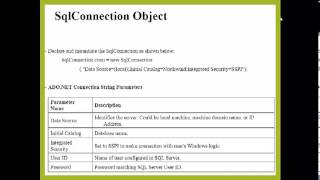 Ado.Net Objects