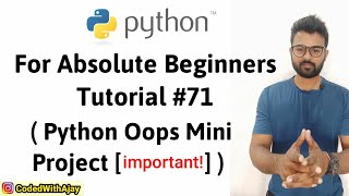 Python Mini Project #1 | Python Tutorials For Absolute Beginners In Hindi #71