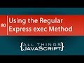 Using Regular Expressions exec Method to Split a String