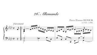 Pierre Thomas Dufour – Pièces de clavecin Op.1 (Pieces in F and C)