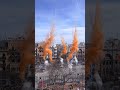 orange smoke fireworks mascleta fallas 2023