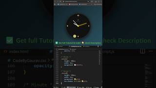Luxury Analog Clock UI ✨ | JavaScript Project #webdevelopment #javascript #coding