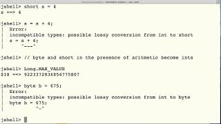 Java''s Four Primitive Integer Types