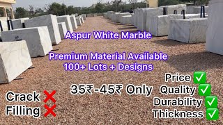 Aspur White Marble | 100+ Patter Slab Lots Available | Best Quality White Marble For Big Projects