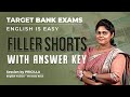 Target Bank Exam | English is Easy | Filler Shorts with Answer key by Priscilla | Veranda Race