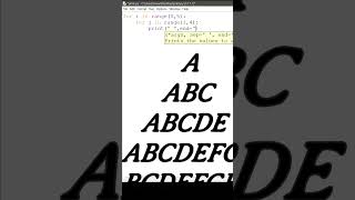 Alphabet Pyramid Pattern #shorts #education #technology #pythonprogramming #tech #coding