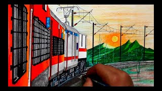 Drawing WAP7 Front Panto with Malda Town Intercity express