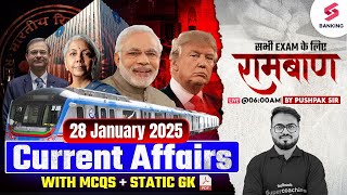 28 January 2025 Current Affairs for Banking Exam 2025 | Daily Current Affairs | By Pushpak Sir