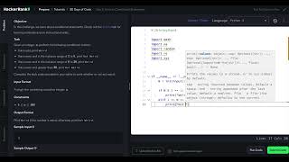 HackerRank Python 30 Days of Code - Day 3: Intro to Conditional Statements