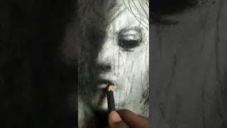 sketch drawing portrait#drawing#art#short#portrait#scribble_art#scribbling#pencilsketch#charcol