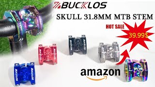 BUCKLOS SKULL 31.8mm MTB Stem 35mm Short Stems Showcase #shorts #bikestem #mountainbike #cycling