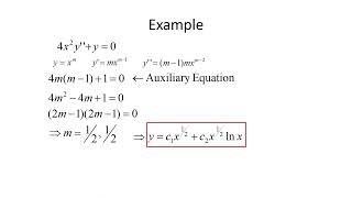 Differential Equations: Cauchy-Euler Equations
