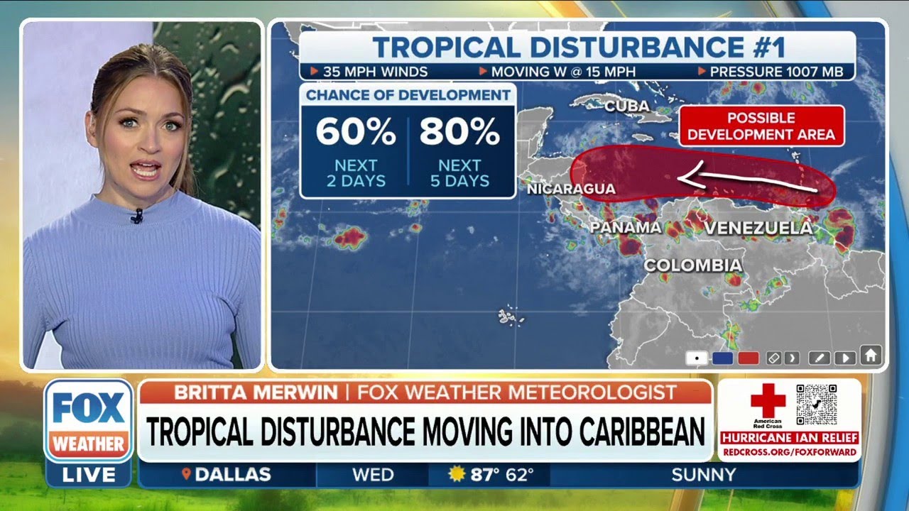 High Development Chances For Tropical Disturbance Moving Into Caribbean ...