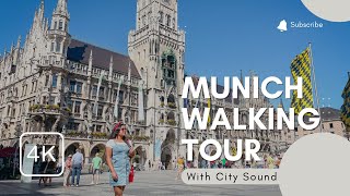 Munich, Germany - 4K Walking Tour With City Sounds