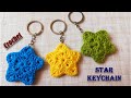 crochet key holder tutorial | crochet star keychain | key holder crochet