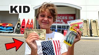 $10 KID Picks My Lures Fishing CHALLENGE!!! (8-Year-Old)