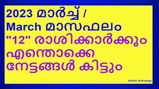 2023 മാർച്ച്‌ /March മാസഫലം\