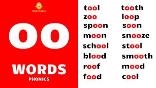 English Phonics - 'oo' Words with Example Sentences