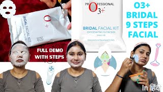 O3+ Bridal Facial Kit how to use💆‍♀️| O3+ Professional  Oxygen Facial Kit Review in Hindi