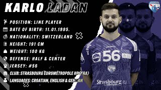 Karlo Ladan - Pivot - Strasbourg HB - Highlights - Handball - CV - 2022/23