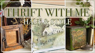 *NEW* THRIFT WITH ME | COTTAGECORE HAUL & STYLING