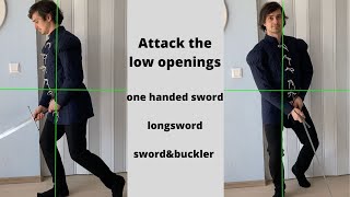 Setting up attacks to low openings in HEMA