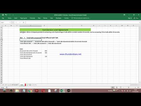 Service Level Agreement (SLA) in BPO based on inbound calls in Hindi with Excel