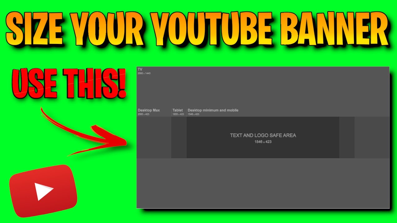 How To Size Youtube Banner With Template Youtube