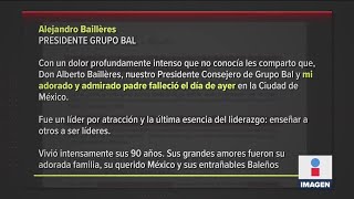 Murió el empresario Alberto Bailleres a los 90 años | Noticias con Ciro Gómez Leyva