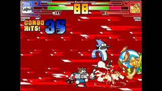 MUGEN battle #6149: Mordecai \u0026 Rigby vs Asterix \u0026 Obelix