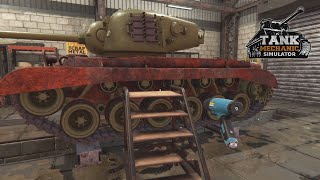 Derusting And Sandblasting This Custom'er's M26 Pershing Tank - Tank Mechanic Simulator