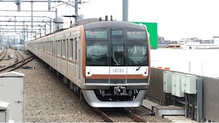 東京メトロ10000系10030F 準急「新木場」行き 西武池袋線石神井公園駅到着