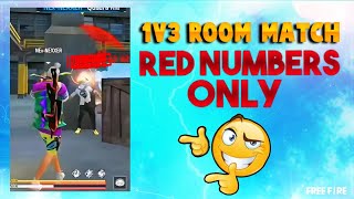 Red numbers only❤‍🔥|1v3 room match|PC player😎|#vrsgamerff #freefire #shorts