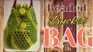 Beaded Bag - Drawstring Bucket Beaded Bag - How to make DIY - Sheer Beaded Crafts