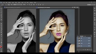 Tutorial Photoshop CS6 Cara mewarnai foto hitam putih (Foto Jadul), Mudah dan Cepat