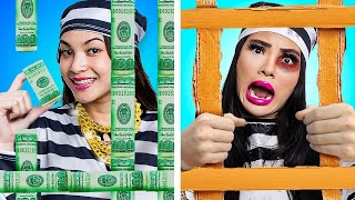 Rich Vs Broke Girl in Jail | Popular Vs Unpopular | Funny Situations & Amazing Ideas by Crafty Hacks