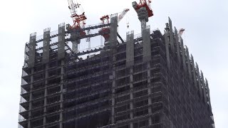 虎ノ門ヒルズ ステーションタワーの建設状況（2022年3月27日）