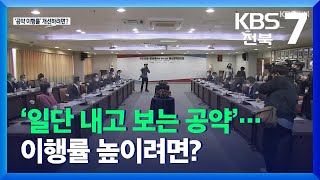 ‘일단 내고 보는 공약’…이행률 높이려면? / KBS  2021.11.08.