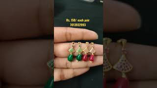 Push Back Earrings with Drops @ 7013932993