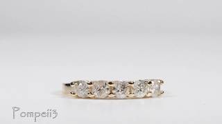 1 ct Five Stone 14k Yellow Gold Diamond Wedding Ring by Pompeii3 wr1002y